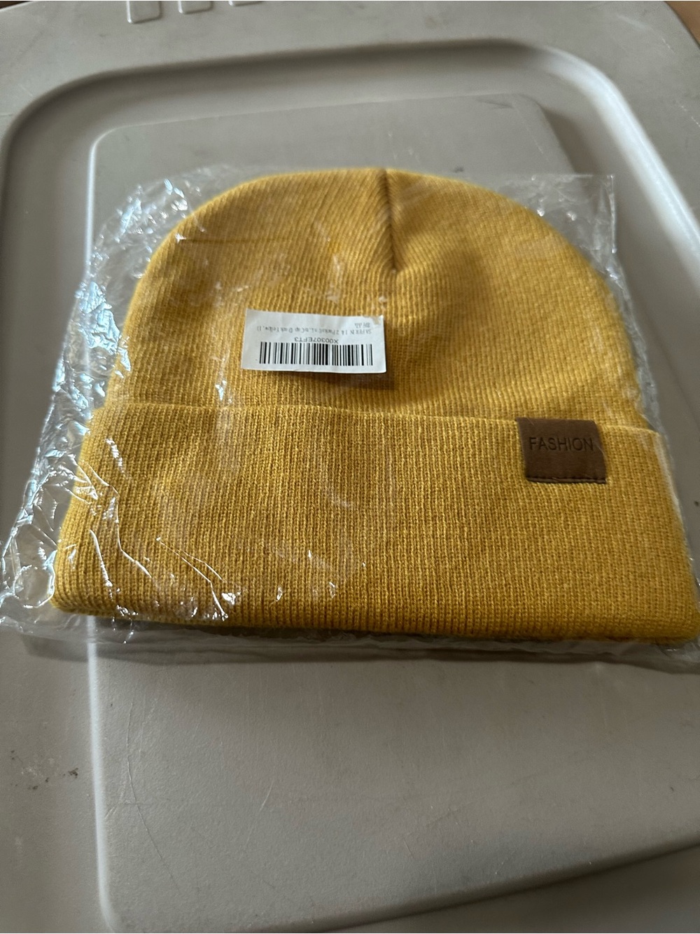 Mustard Yellow Knit Beanie